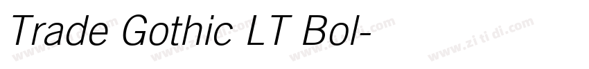 Trade Gothic LT Bol字体转换